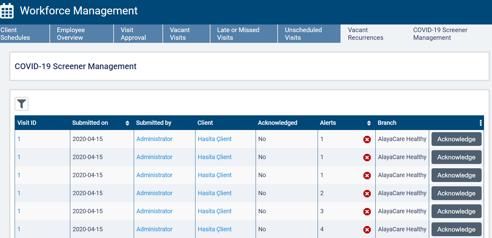 How do I use the mobile mandatory COVID-19 assessment? – AlayaCare